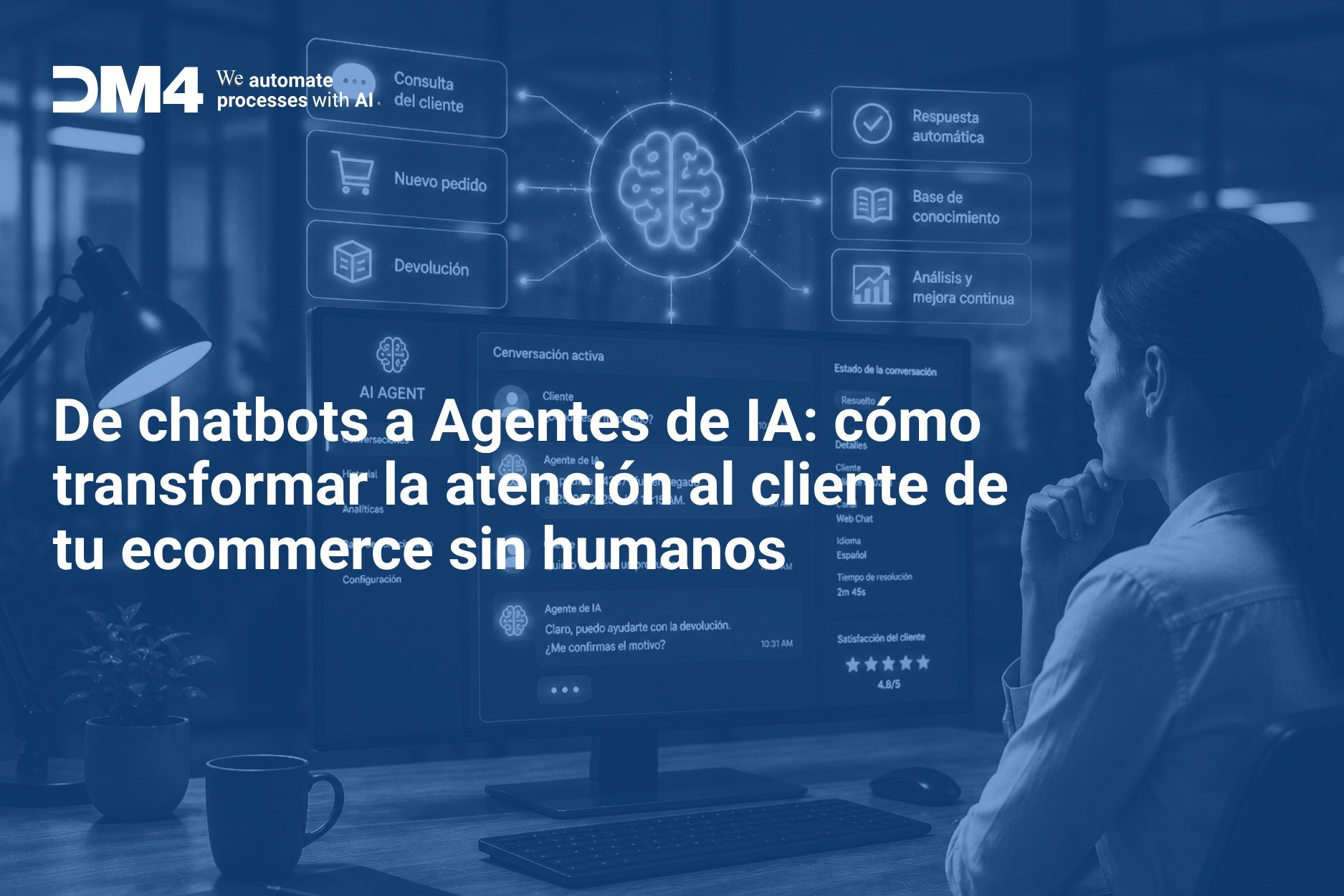 De chatbots a agentes de IA: cómo transformar la atención al cliente de tu ecommerce sin humanos